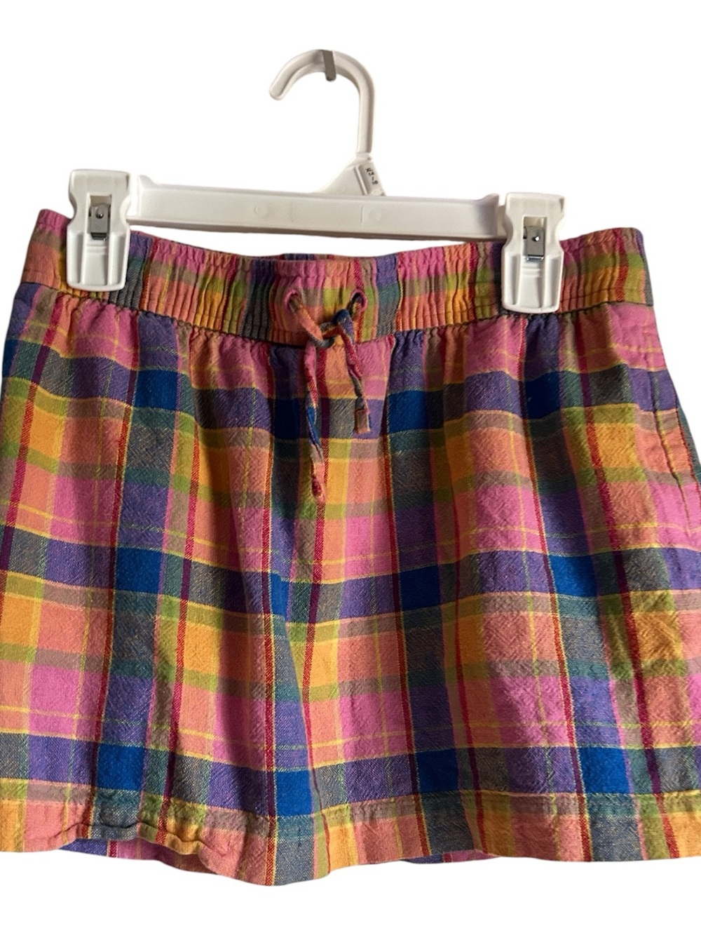 4/$20 Old Navy Girls Size L 10-12 Plaid Drawstring Skirt